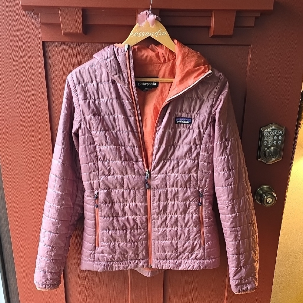 Patagonia Pink and Orange Puffer Jacket